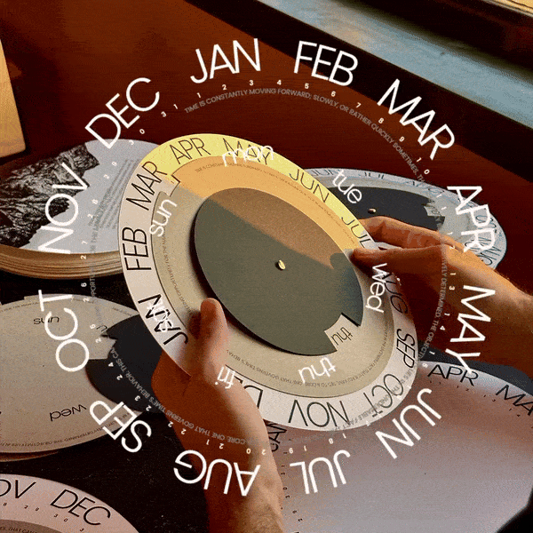 Printed Typographic Calendar